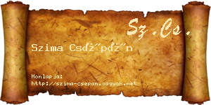 Szima Csépán névjegykártya